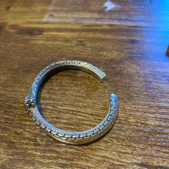 sterling silver and 14k cuff